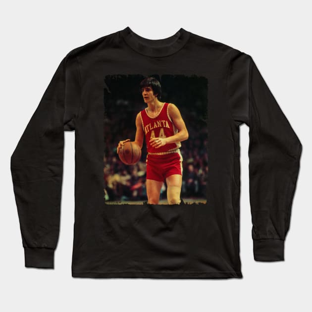 Pete Maravich - Vintage Design Of Basketball Long Sleeve T-Shirt by JULIAN AKBAR PROJECT